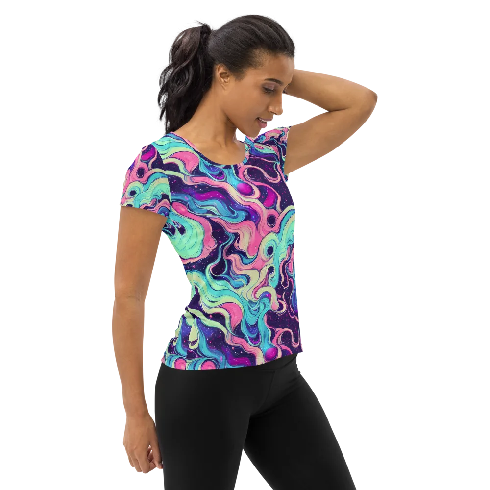 Nova Flow on Women's Athletic T-Shirt — Right