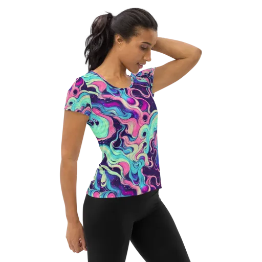 Nova Flow on a Women's Athletic T-Shirt