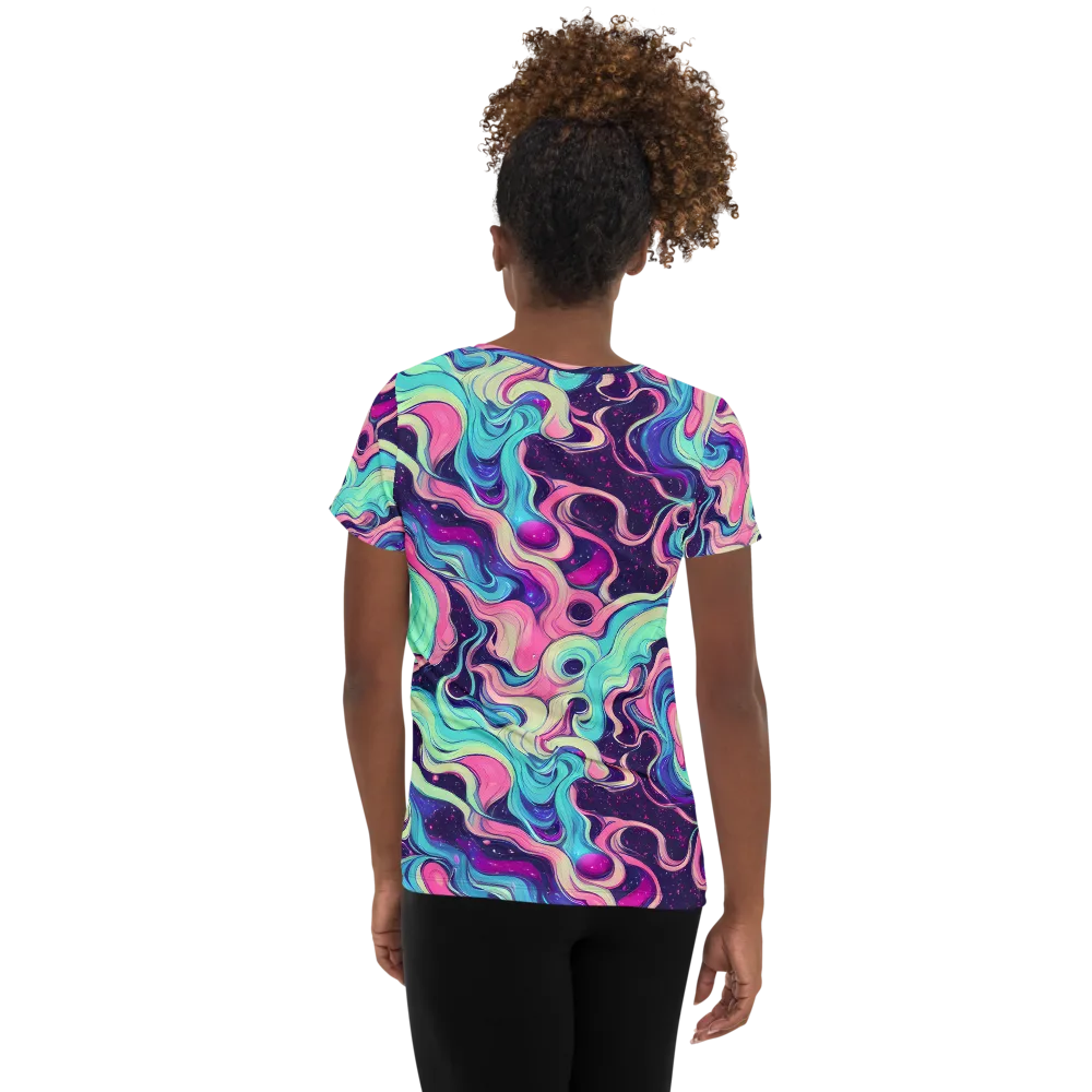 Nova Flow on Women's Athletic T-Shirt — Back
