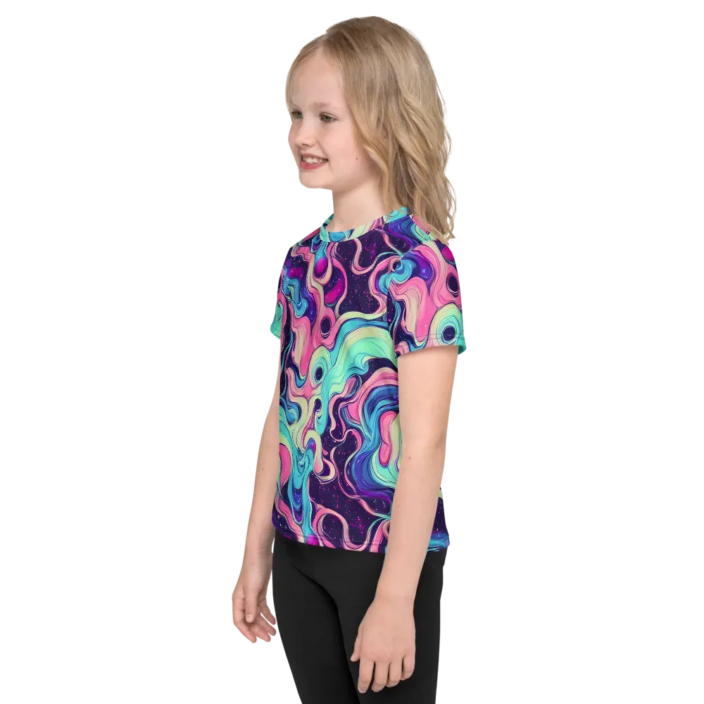 Nova Flow on Kids Crew Neck T-Shirt — Left