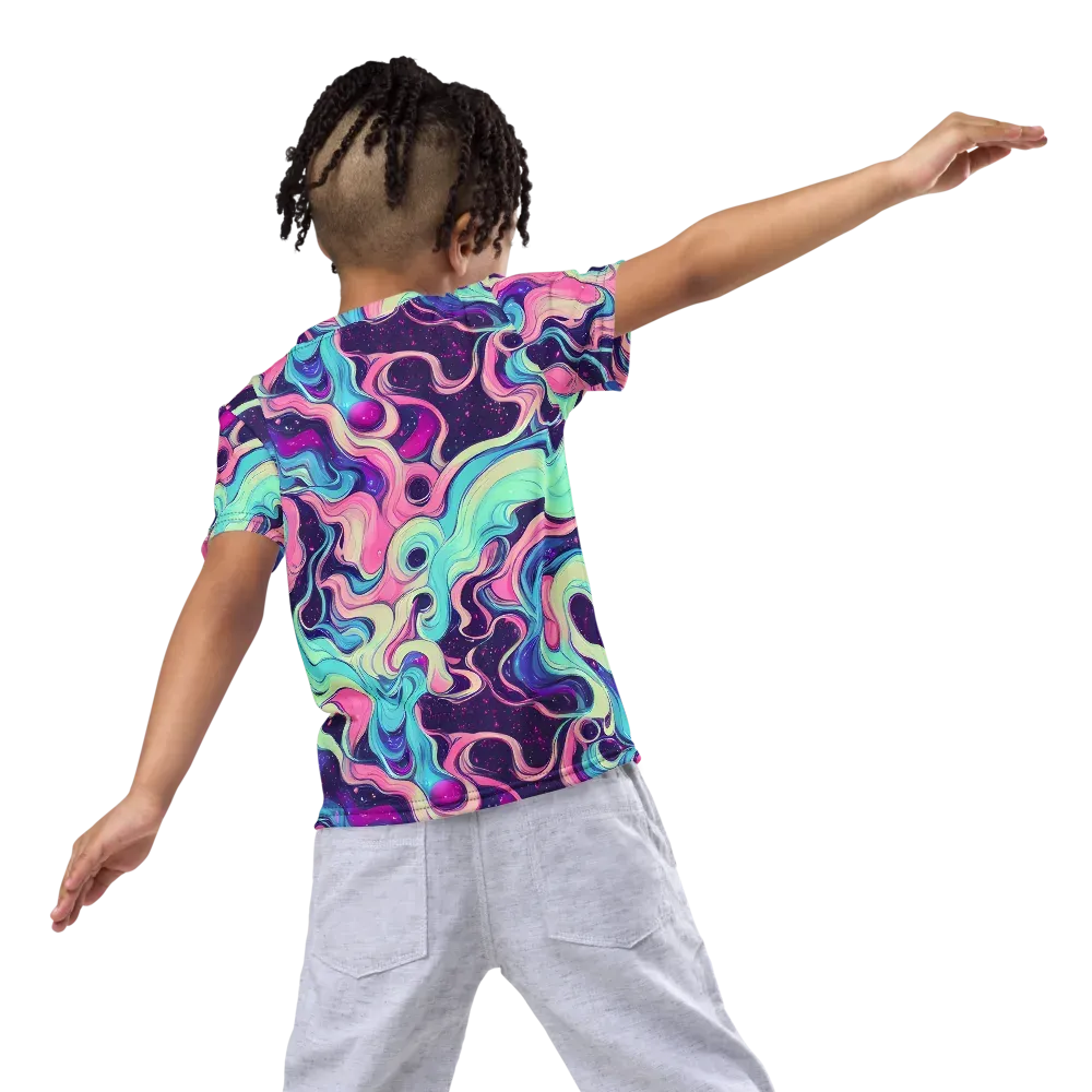 Nova Flow on Kids Crew Neck T-Shirt — Back