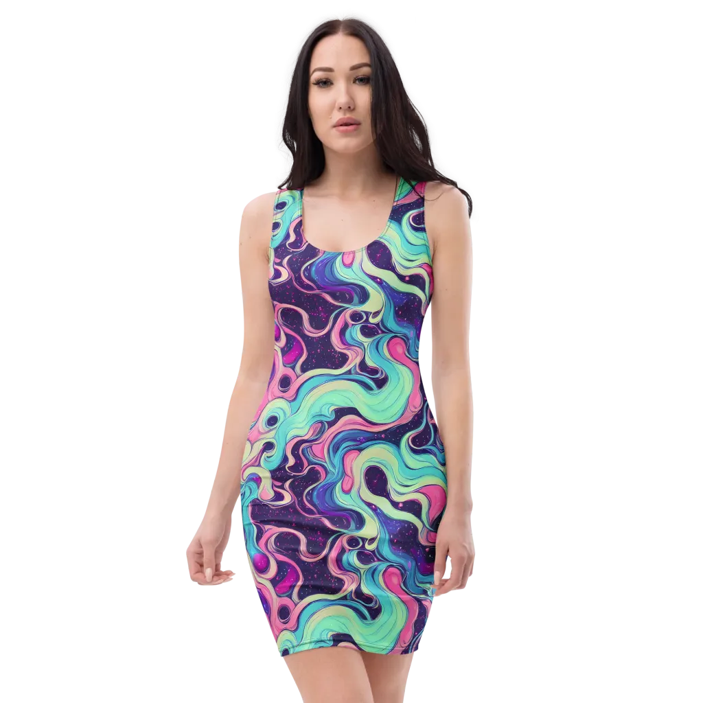Nova Flow on Bodycon Dress — Front