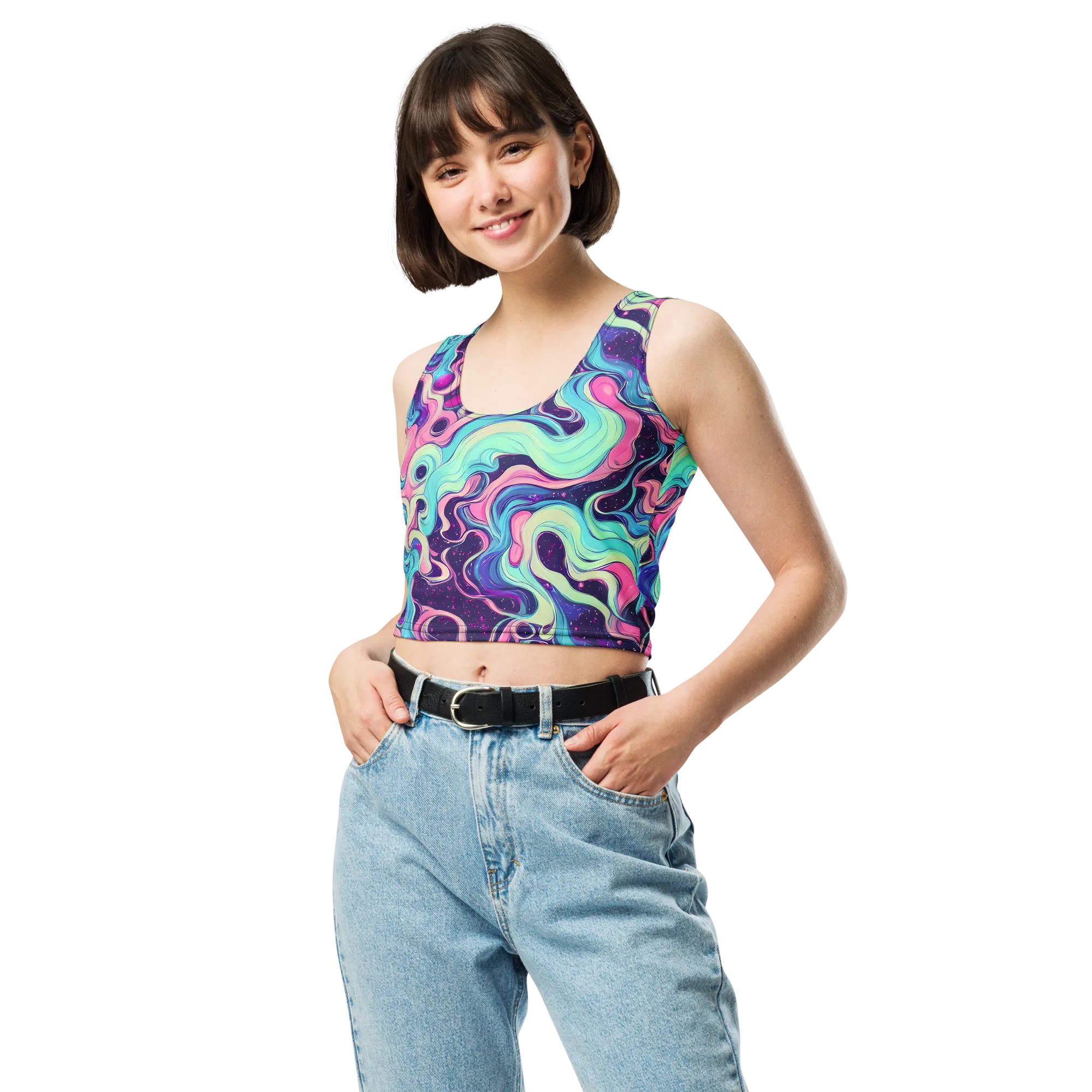 Nova Flow on Crop Top — Front