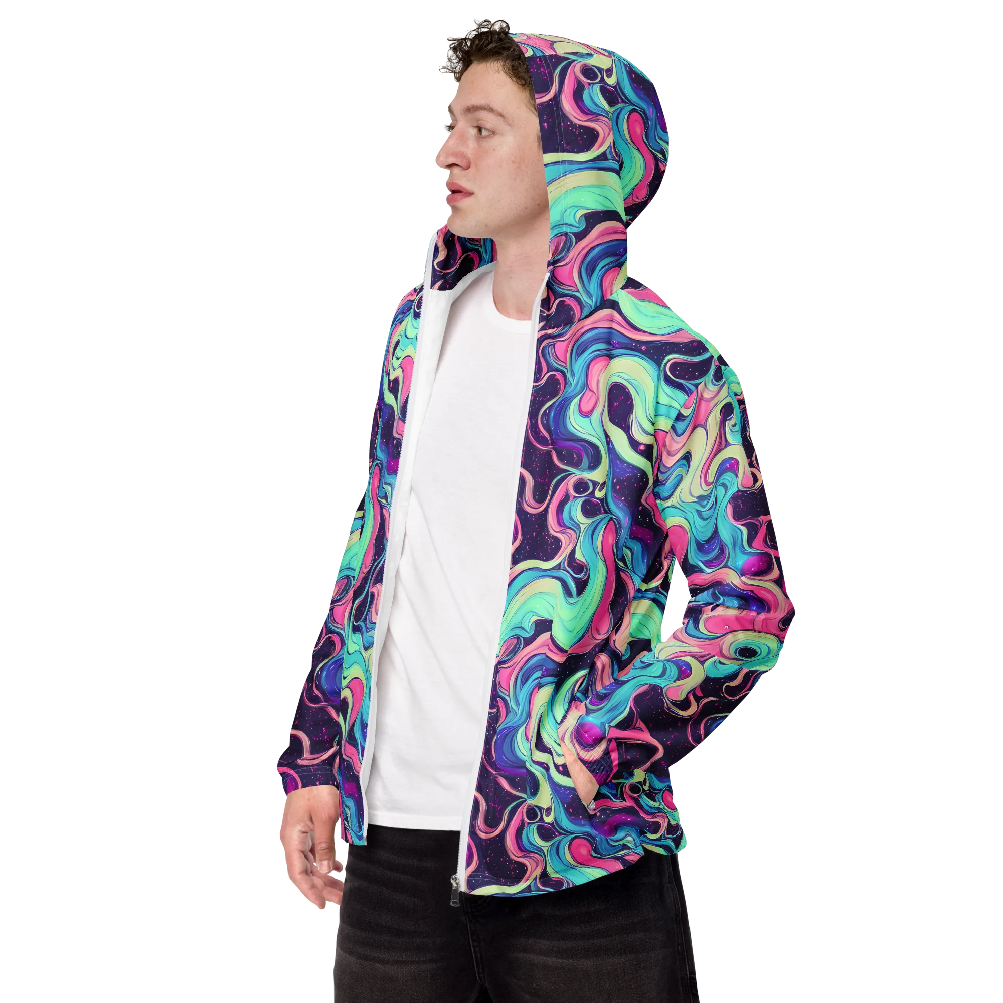 Nova Flow on Men's Windbreaker — Left Front