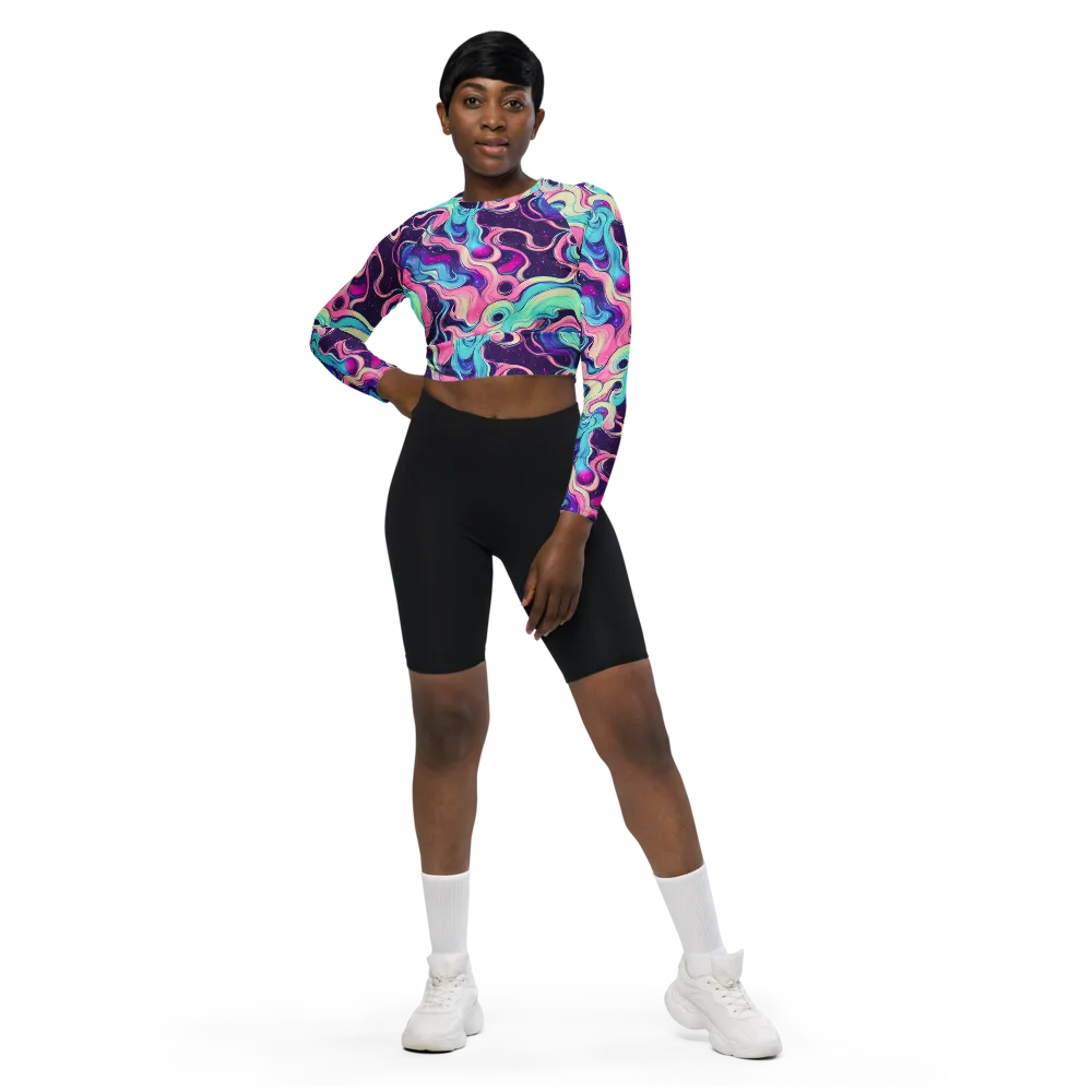 Nova Flow on Long Sleeve Crop Top — Front