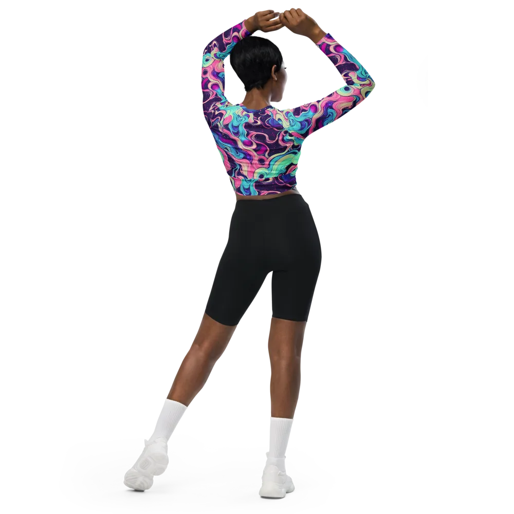 Nova Flow on Long Sleeve Crop Top — Back