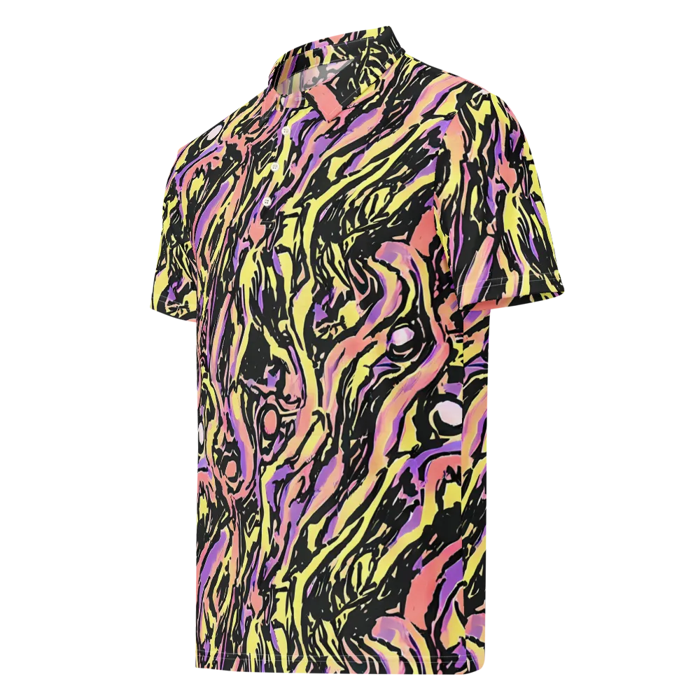Pastel Riot on Men's Slim Fit Polo Shirt — Left Front