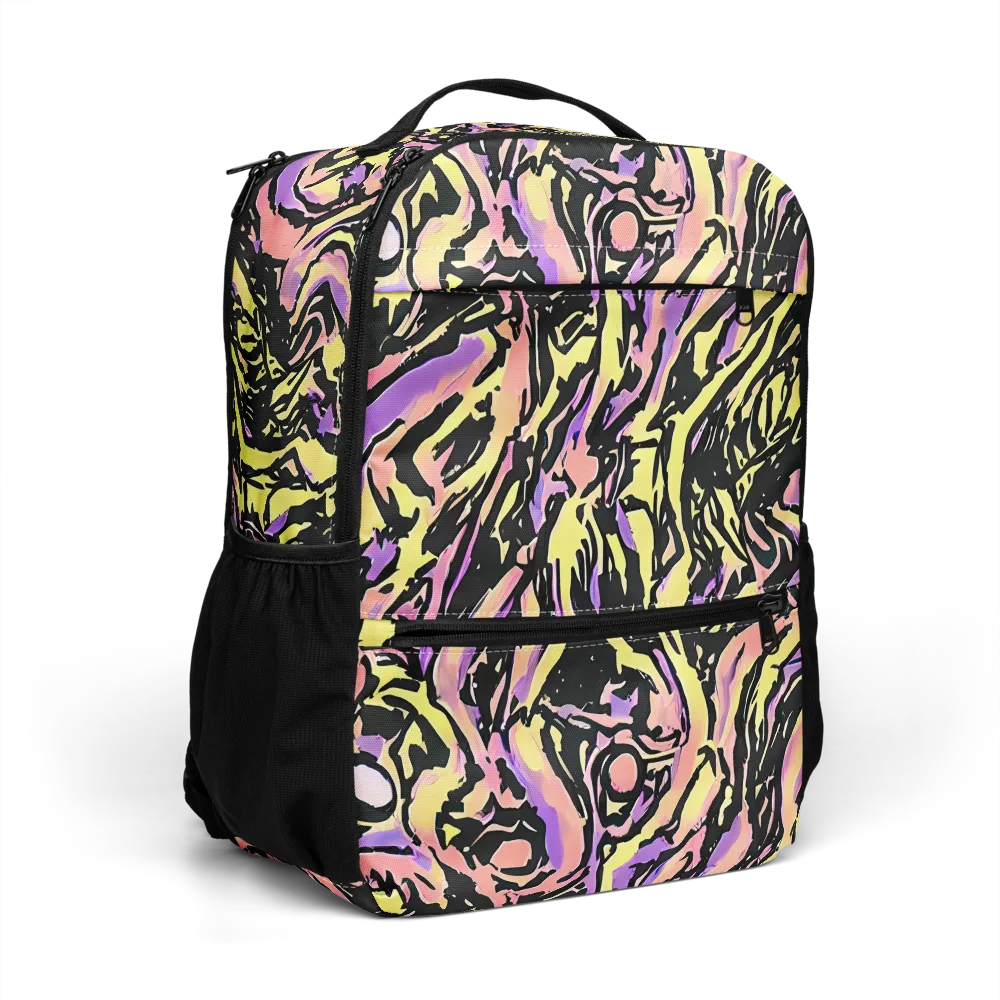 Pastel Riot on Utility Backpack — Right Front
