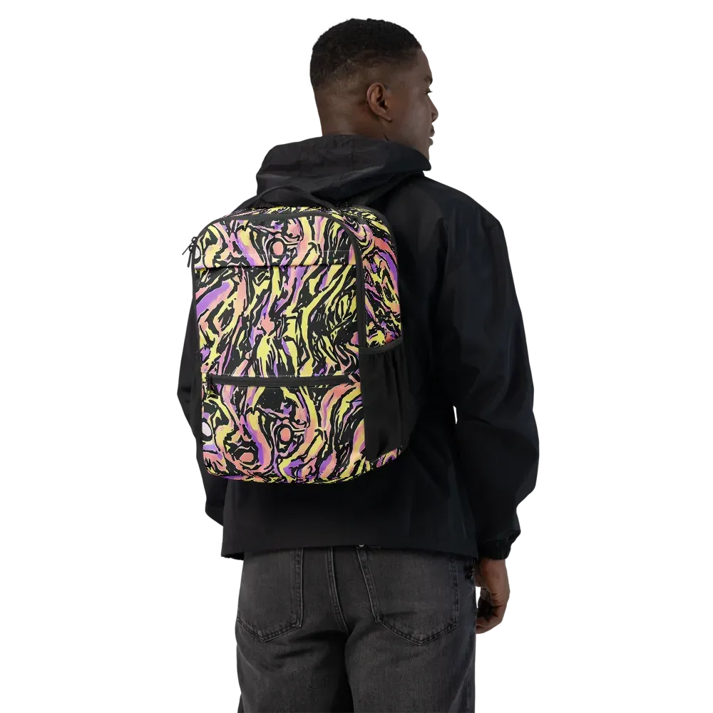 Pastel Riot on Utility Backpack — Back
