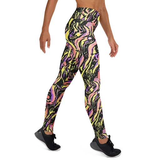 Pastel Riot on a Yoga Leggings
