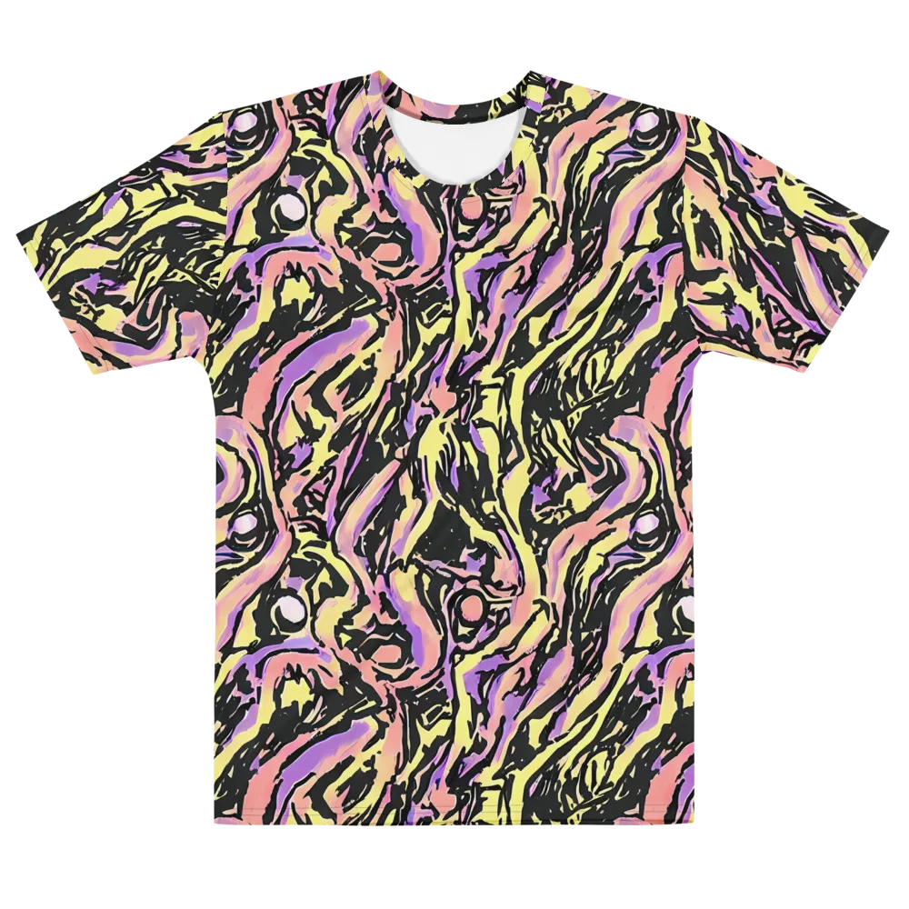 Pastel Riot on Men's Cotton Crew Neck T-Shirt — Front
