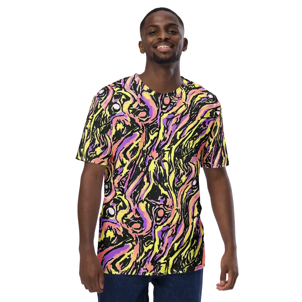 Pastel Riot on Men's Crew Neck T-Shirt — Front