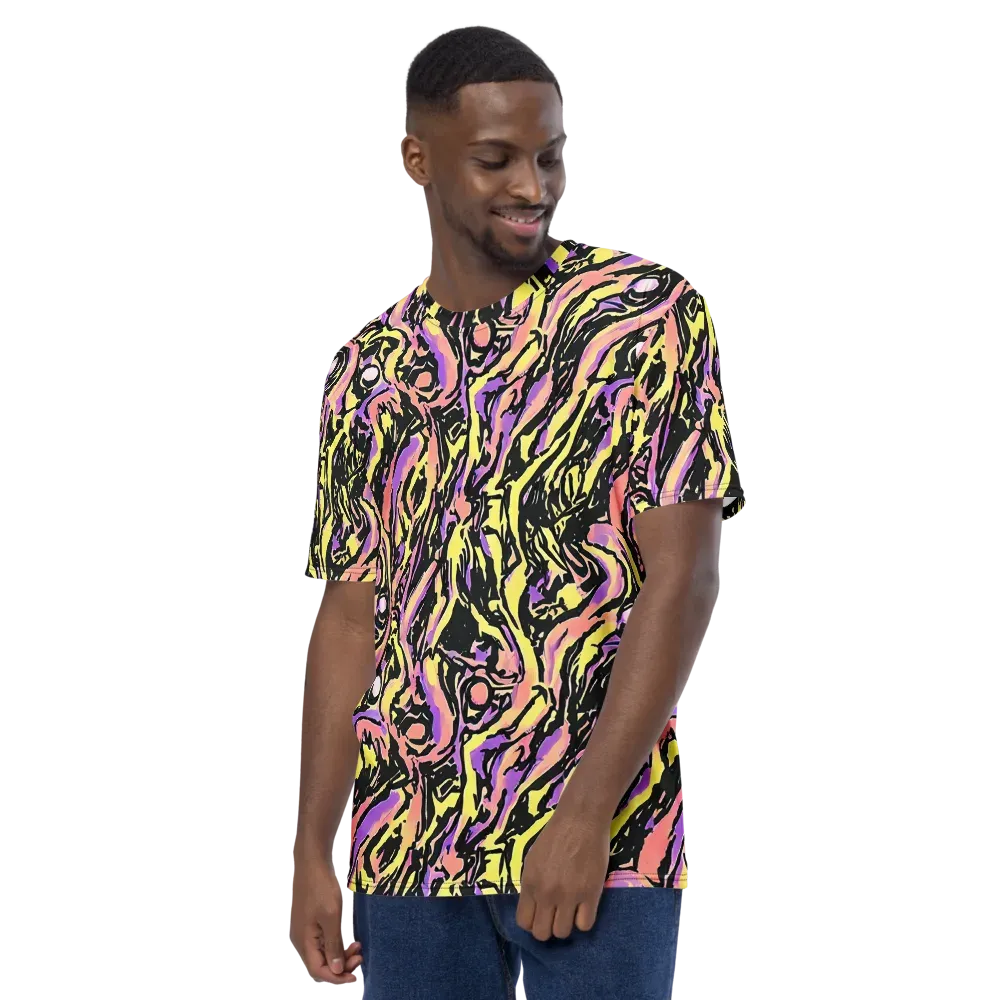 Pastel Riot on Men's Crew Neck T-Shirt — Left
