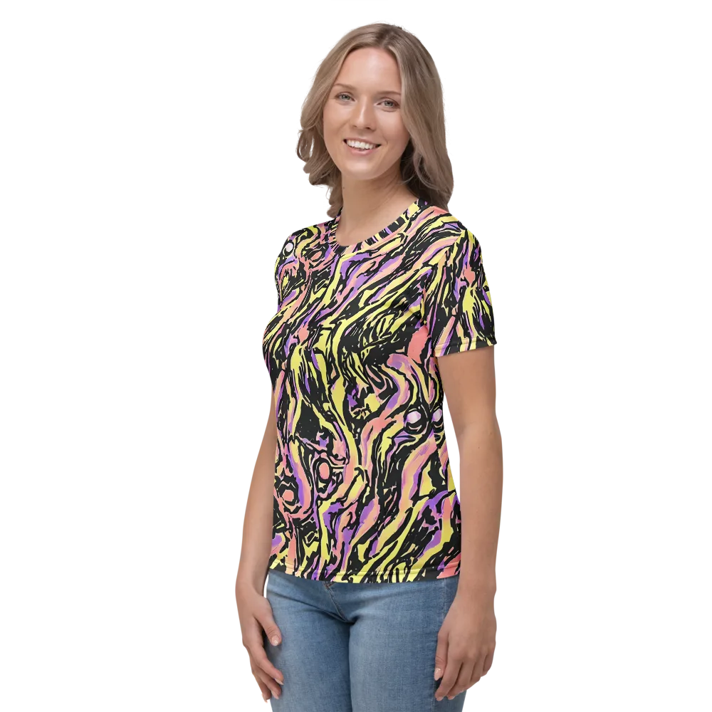Pastel Riot on Women's Crew Neck T-Shirt — Left