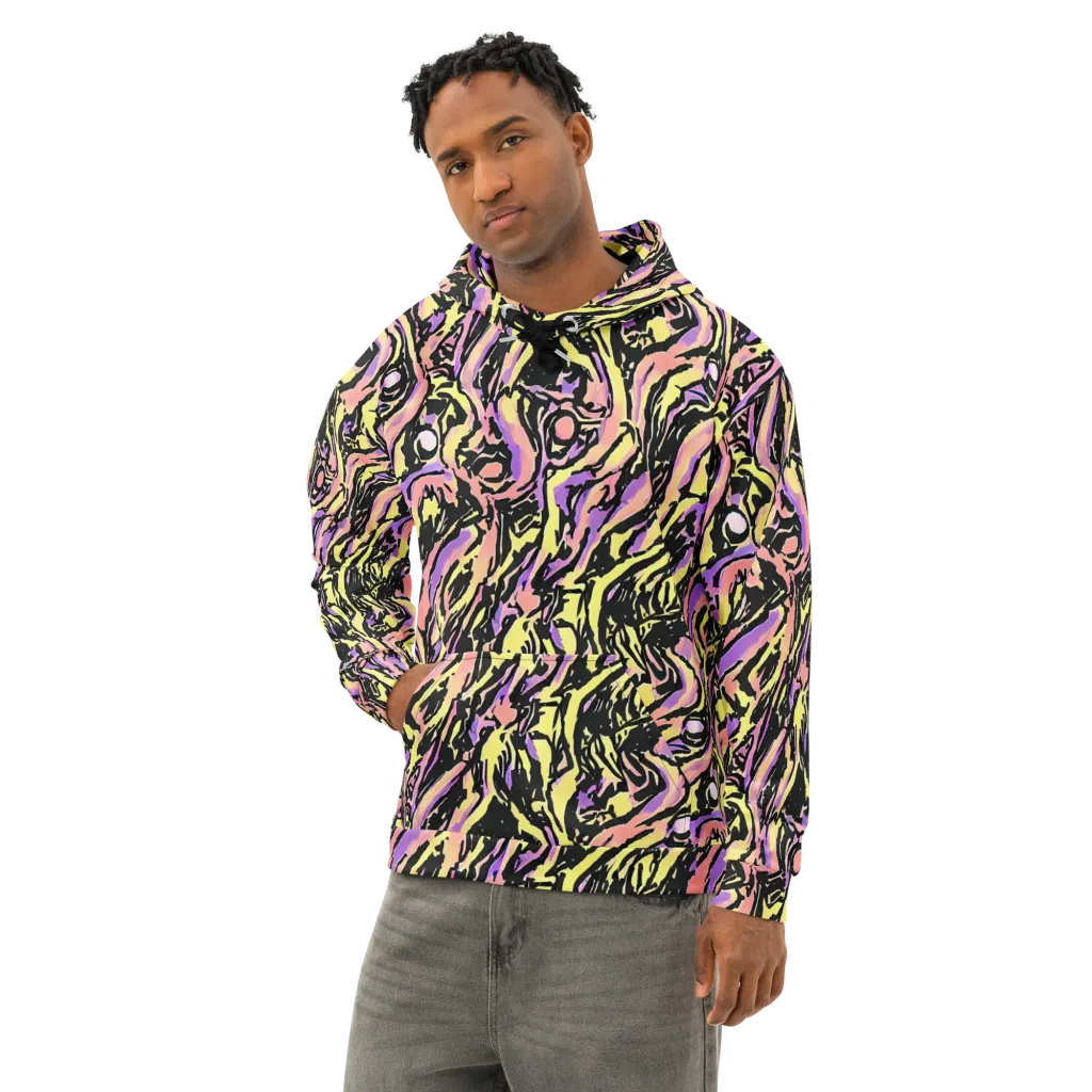 Pastel Riot on Cotton Hoodie — Left Front