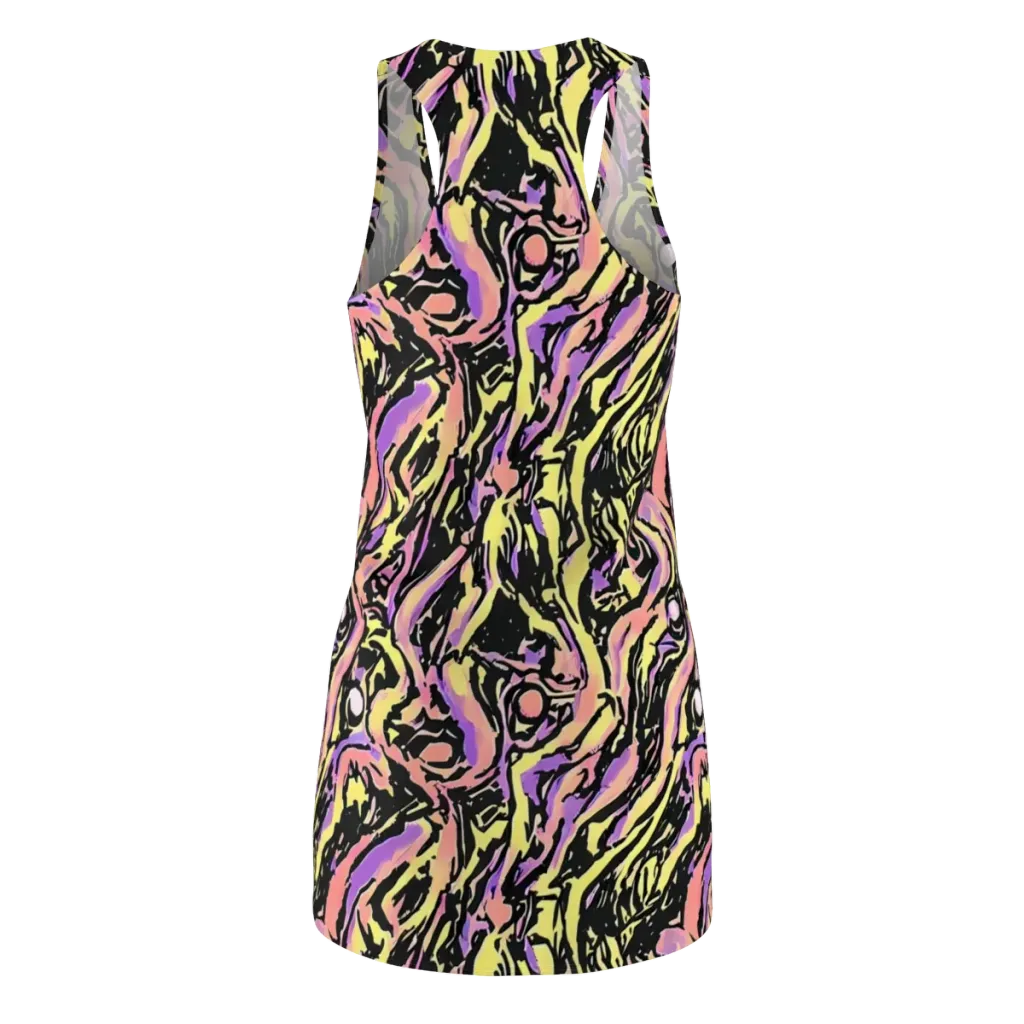 Pastel Riot on Racerback Dress — Back