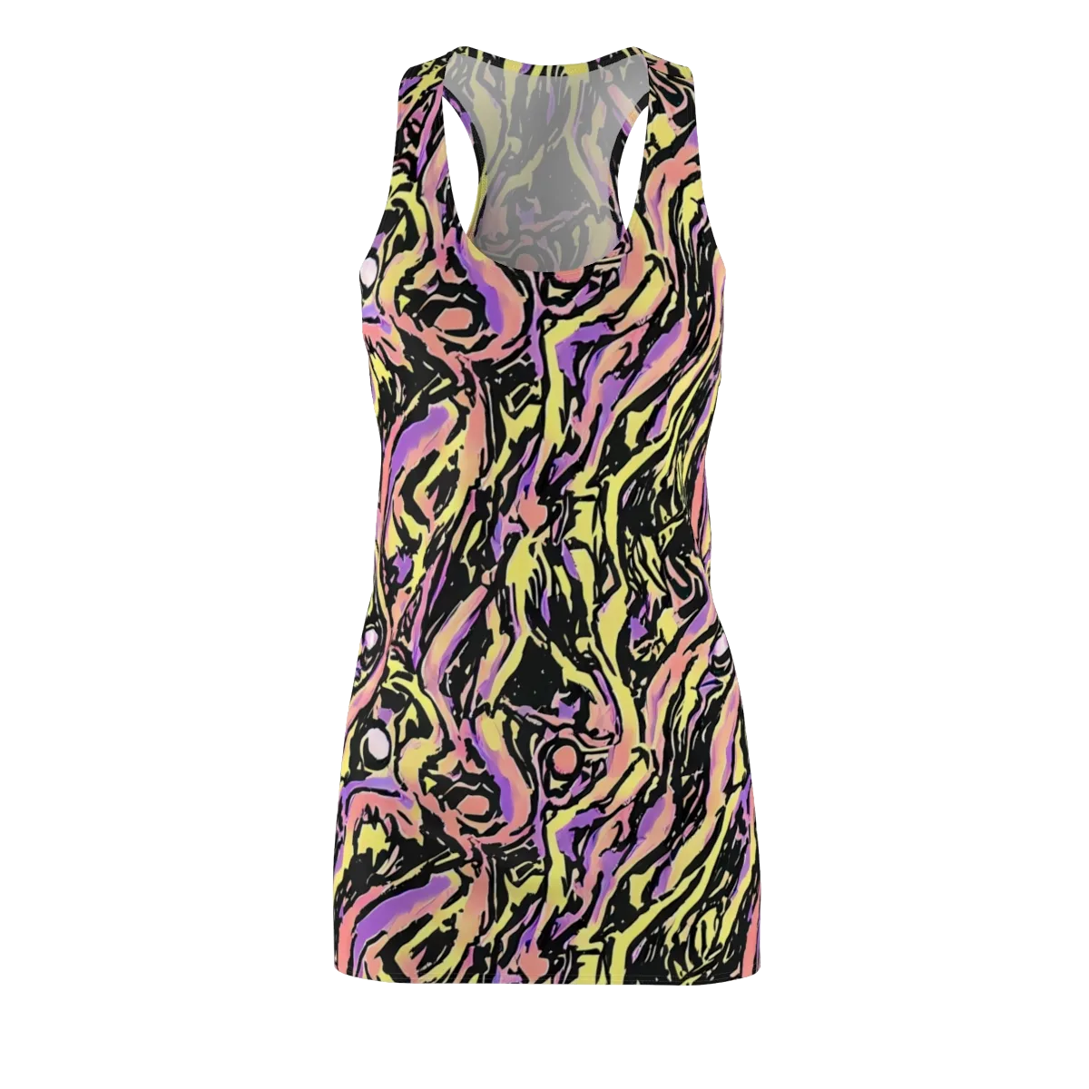 Pastel Riot on Racerback Dress — Front