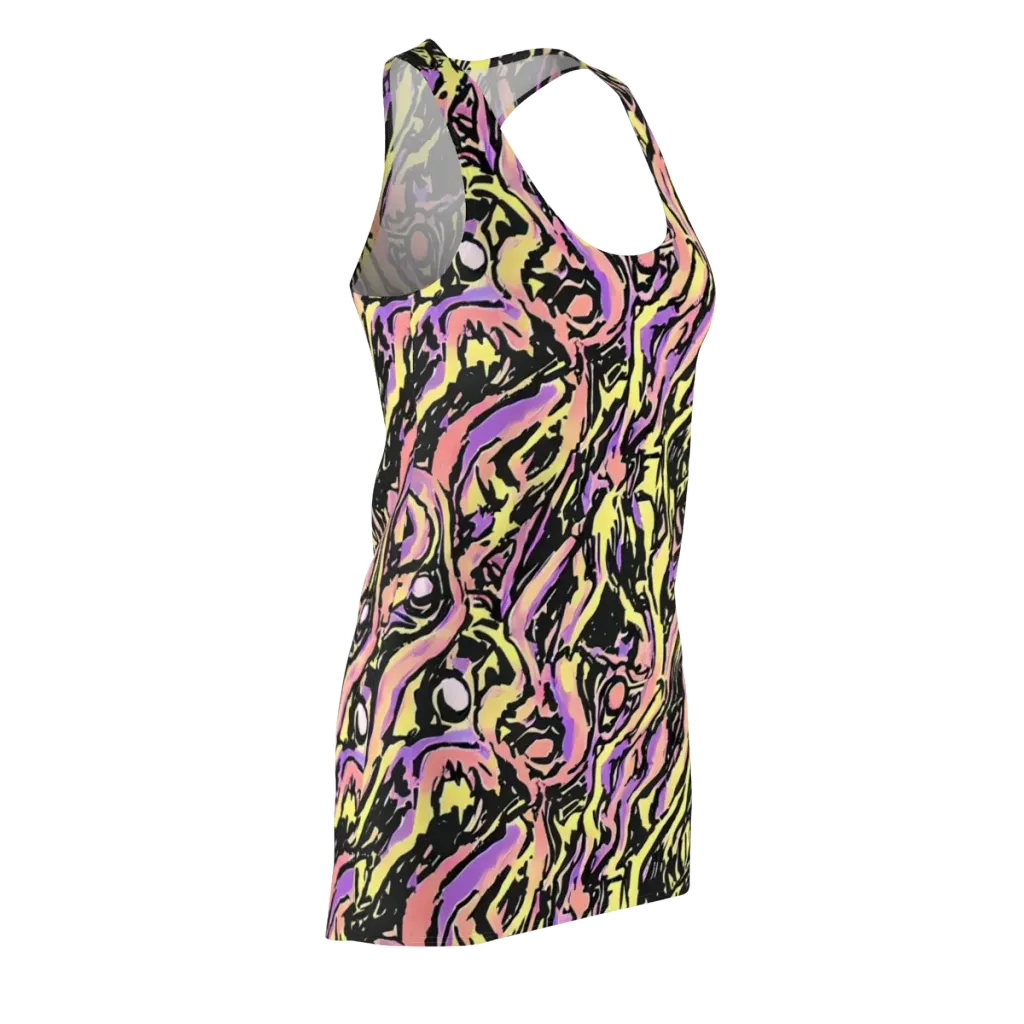 Pastel Riot on Racerback Dress — Front Side