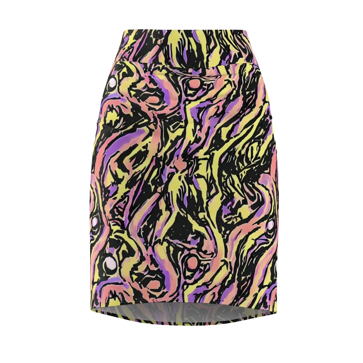 Pastel Riot on Pencil Skirt — Front