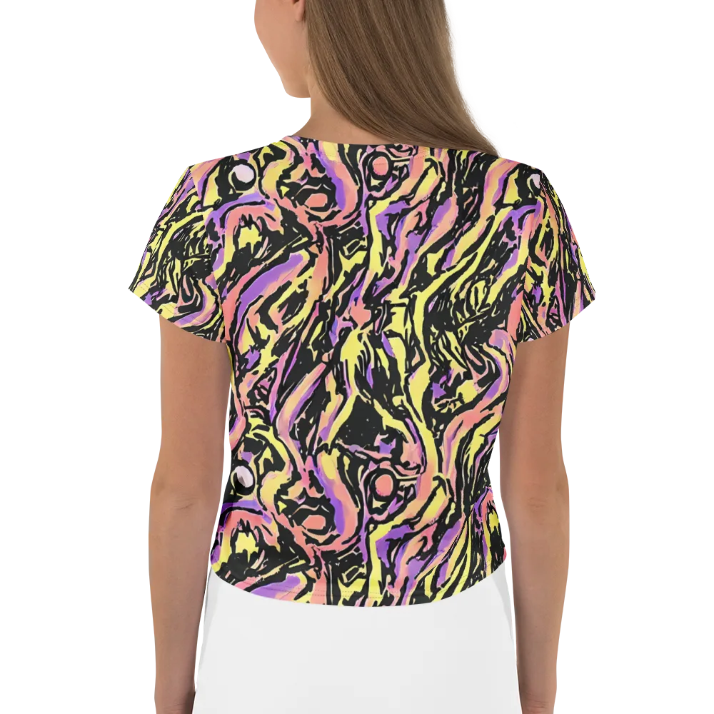 Pastel Riot on Crop Tee — Back