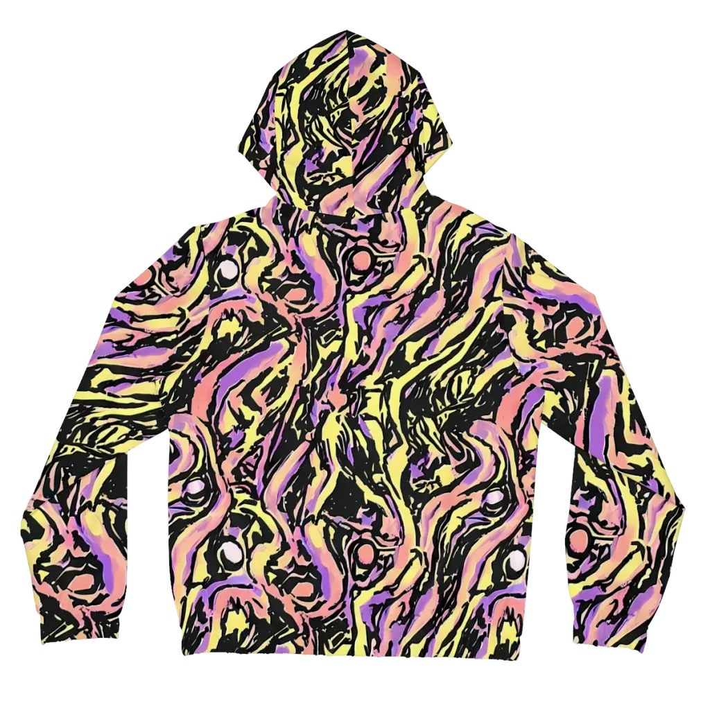 Pastel Riot on Women's Full-Zip Hoodie — Back