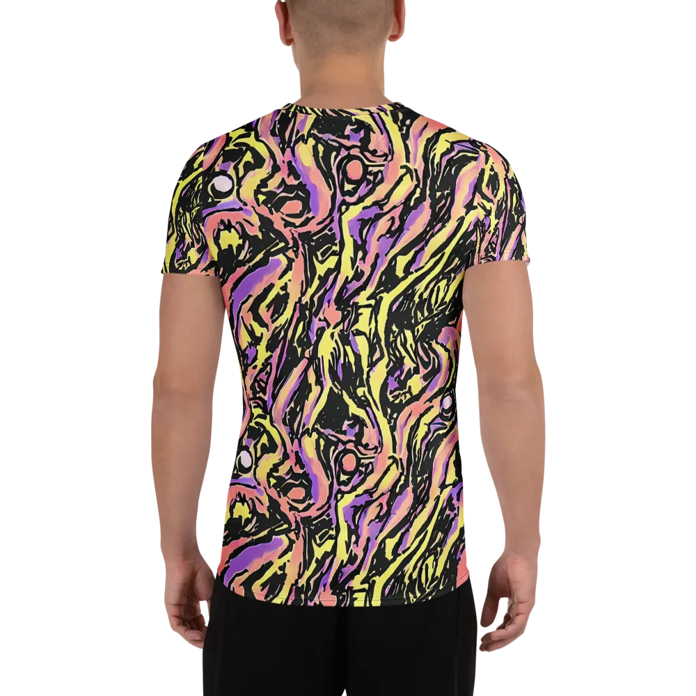 Pastel Riot on Men's Athletic T-Shirt — Back