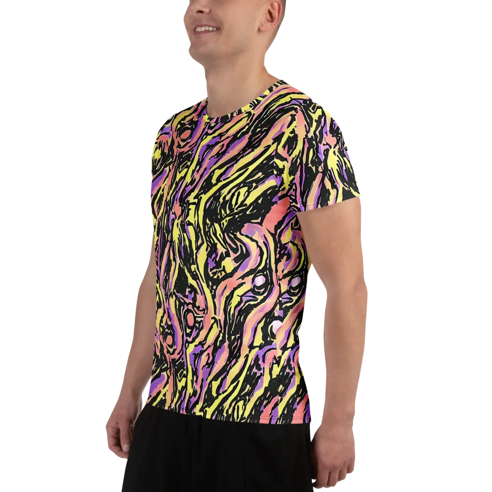 Pastel Riot on Men's Athletic T-Shirt — Left