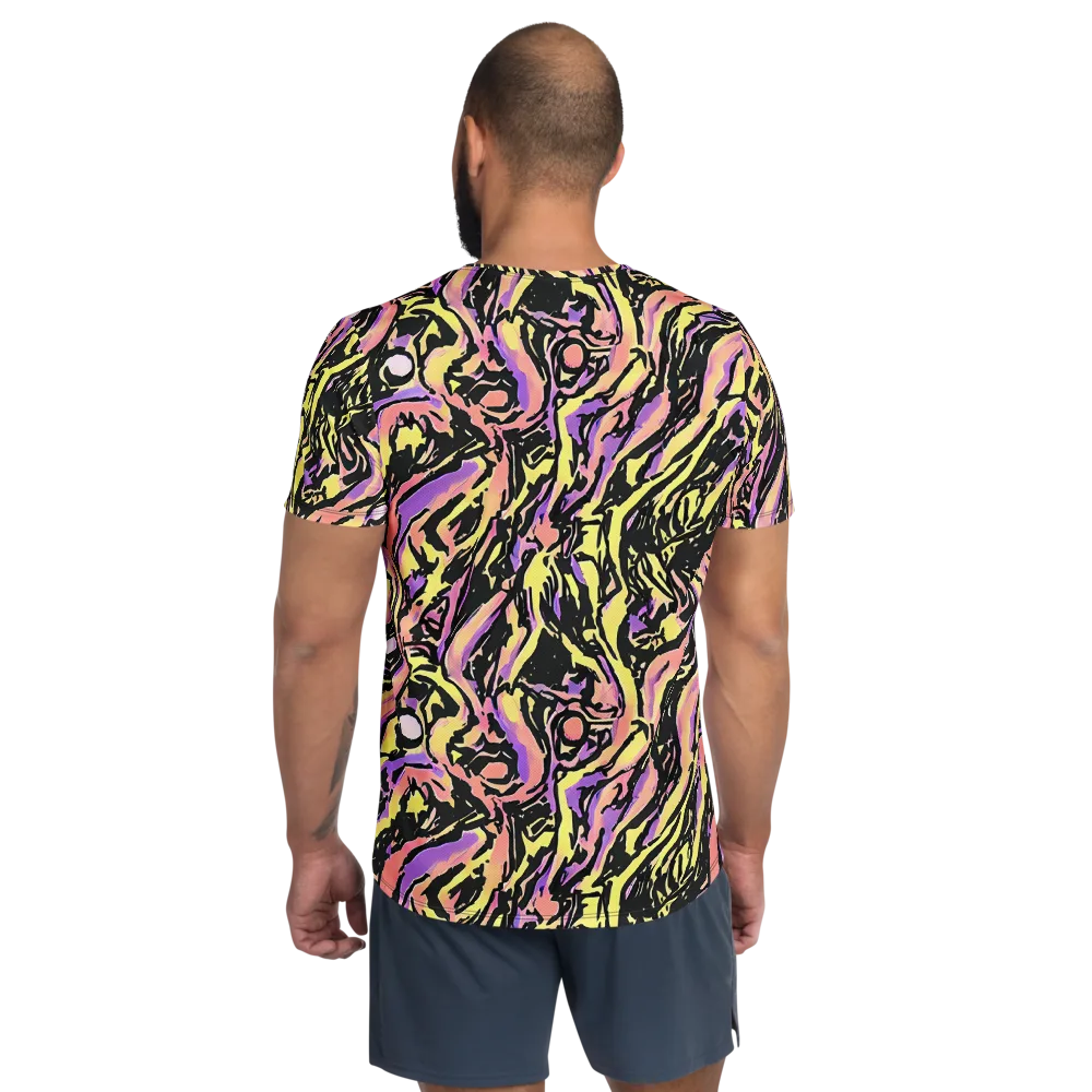 Pastel Riot on Men's Athletic T-Shirt — Back