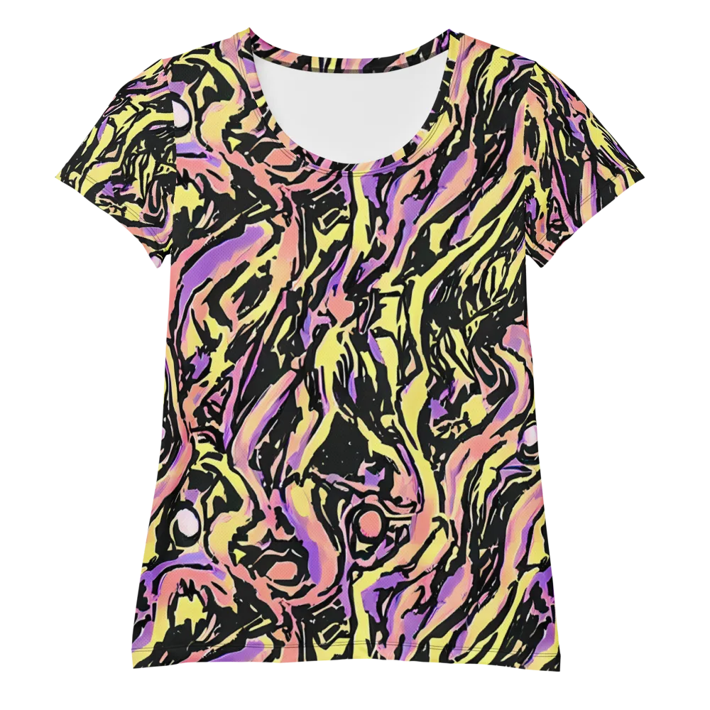 Pastel Riot on Women's Athletic T-Shirt — Front