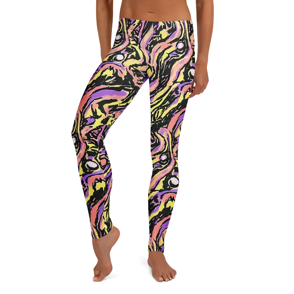 Pastel Riot on Leggings — Front