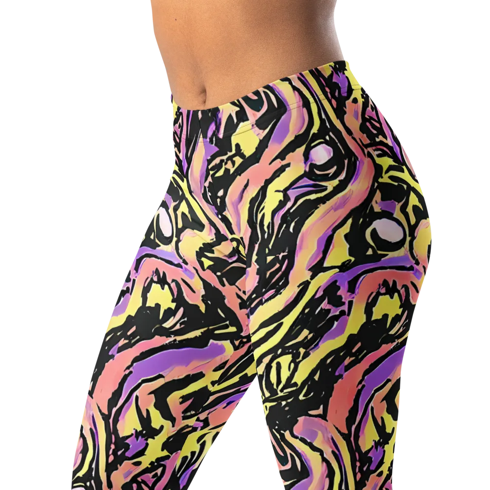 Pastel Riot on Leggings — Left Front