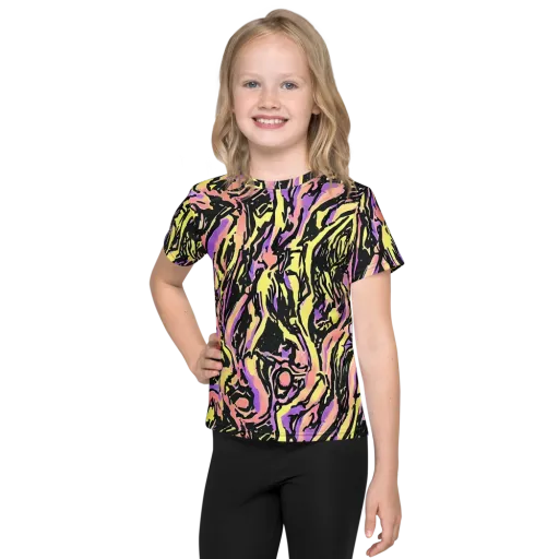 Pastel Riot on a Kids Crew Neck T-Shirt