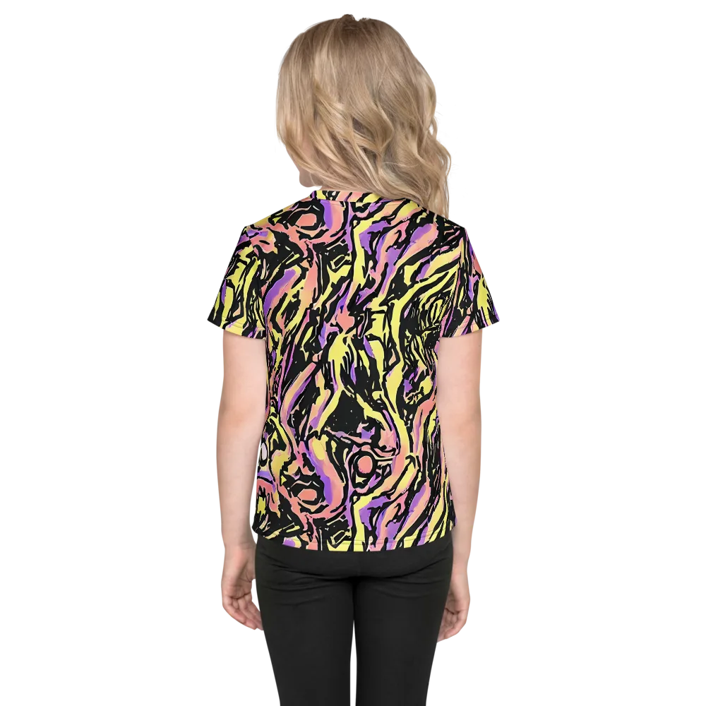 Pastel Riot on Kids Crew Neck T-Shirt — Back