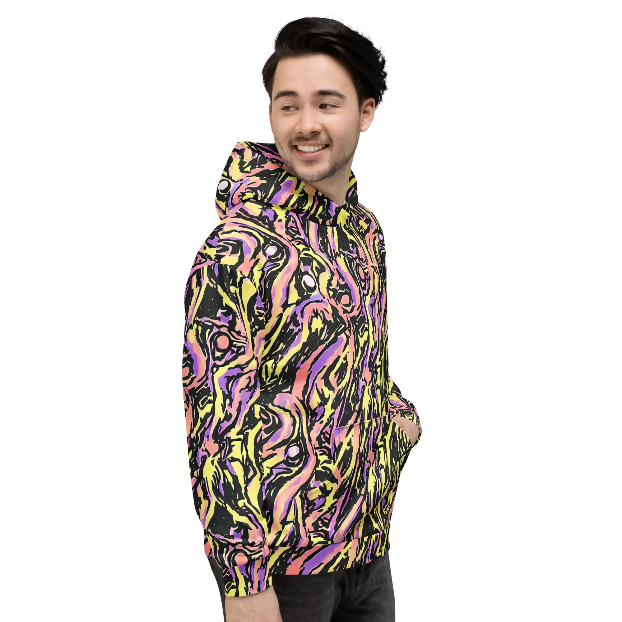 Pastel Riot on Hoodie — Right