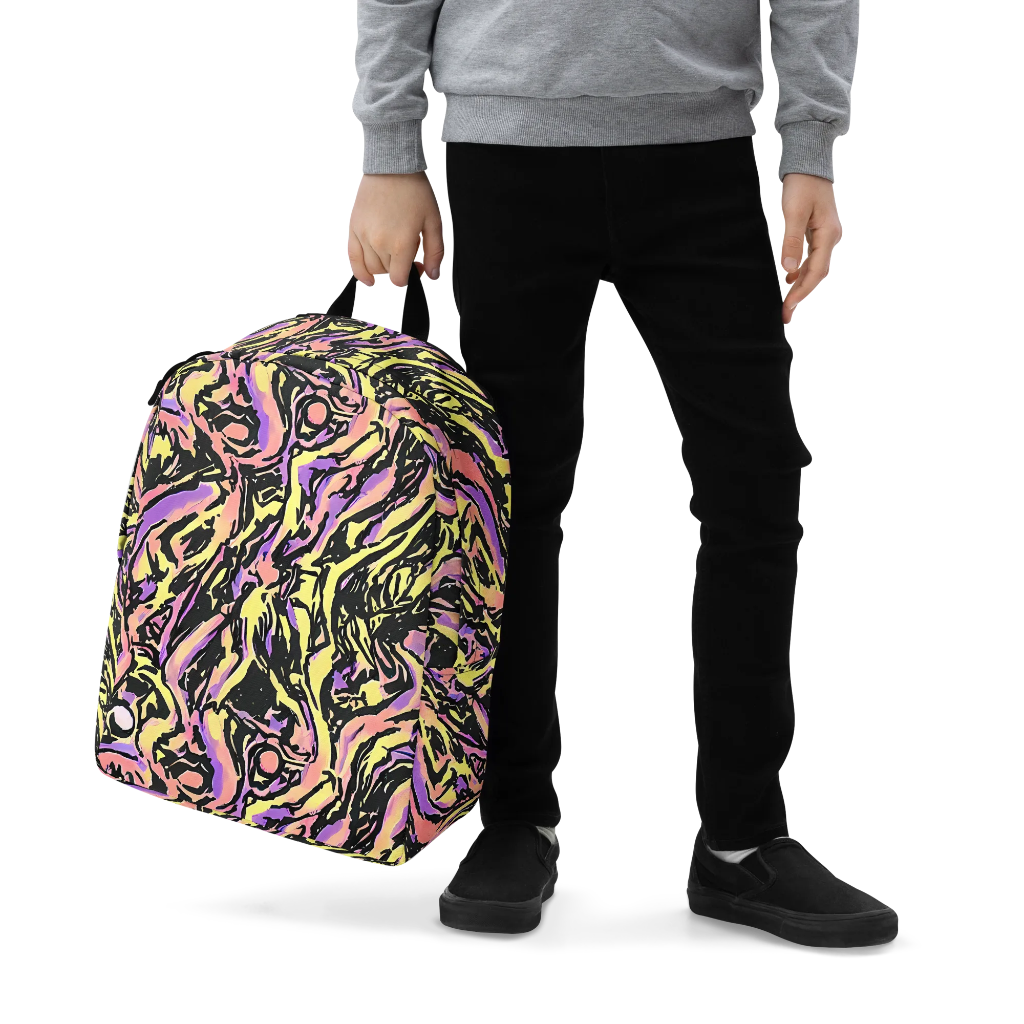 Pastel Riot on Minimalist Backpack — Zoomed-in