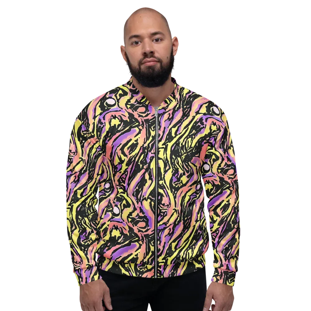Pastel Riot on Bomber Jacket — Front