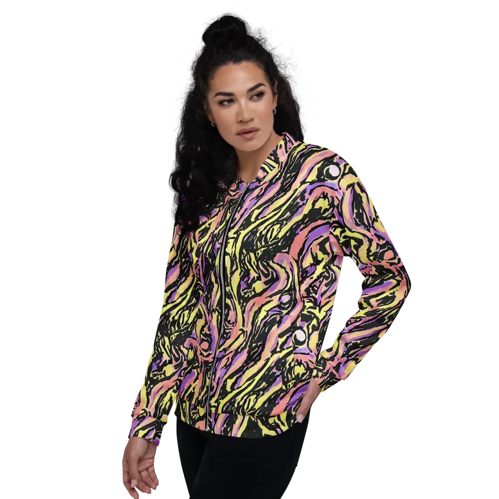 Pastel Riot on Bomber Jacket — Left