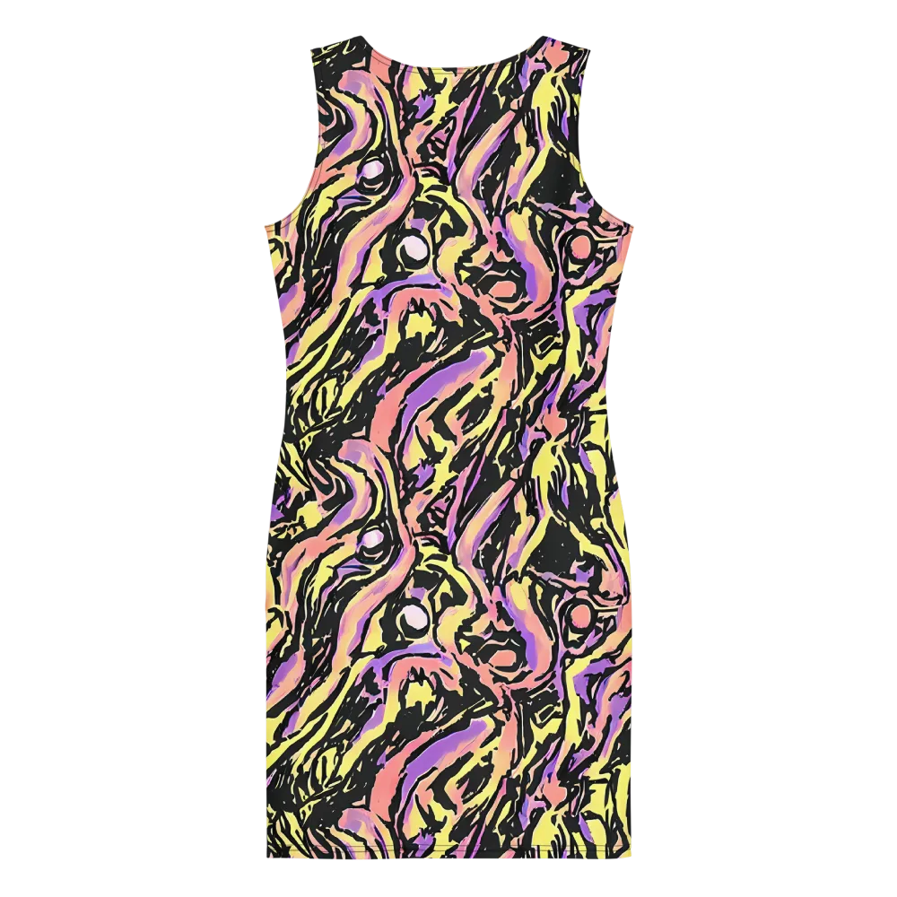 Pastel Riot on Bodycon Dress — Back