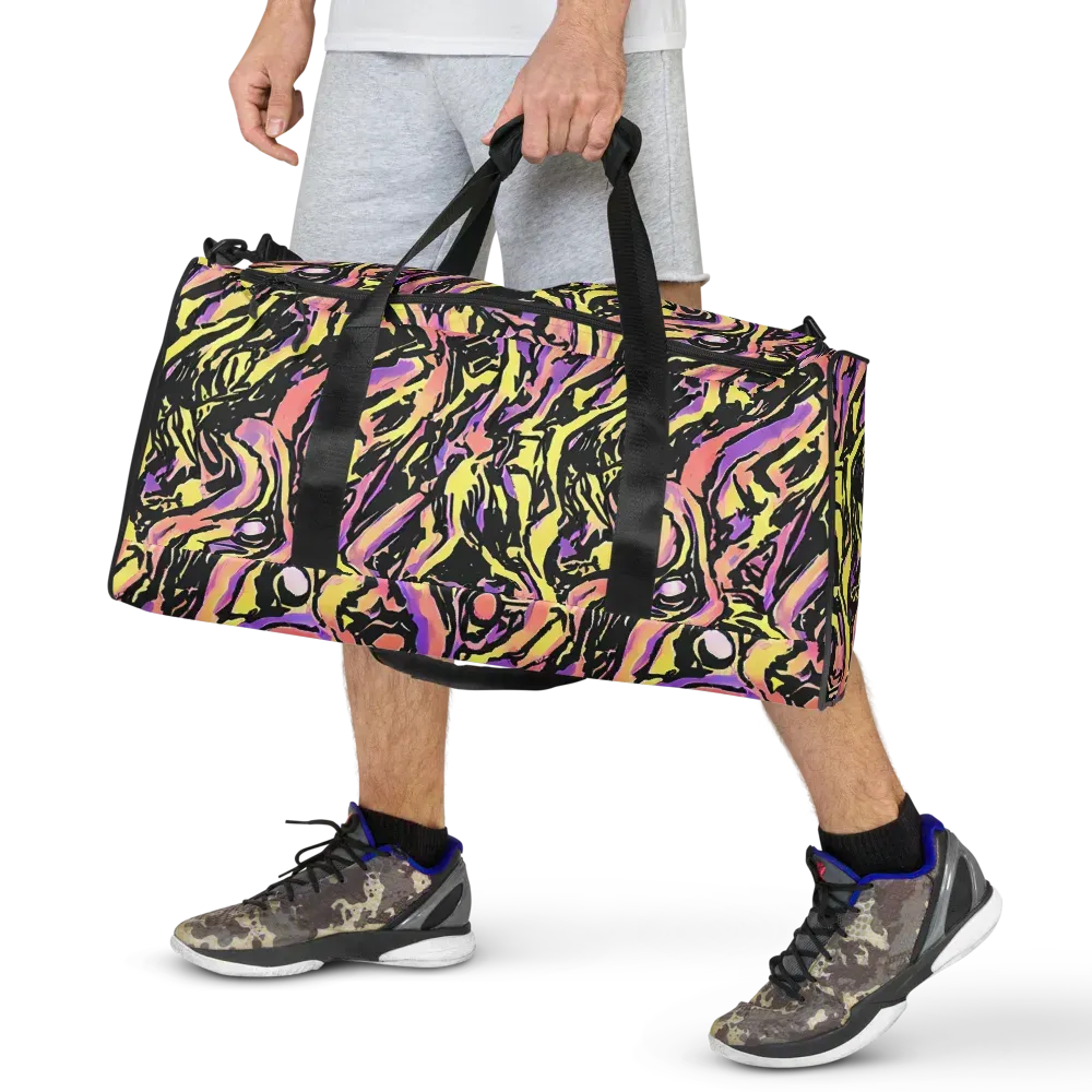 Pastel Riot on Duffle Bag — Front