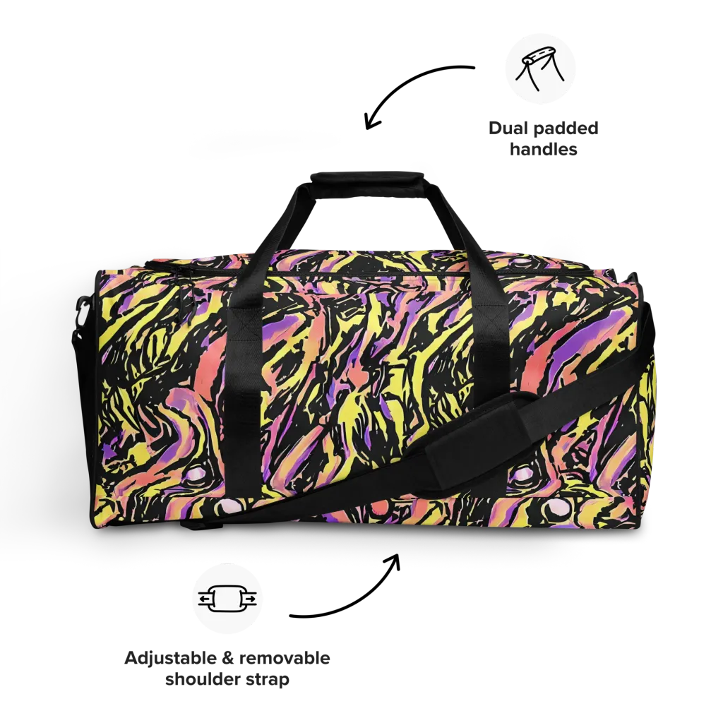 Pastel Riot on Duffle Bag — Front