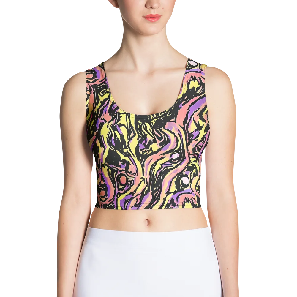 Pastel Riot on Crop Top — Front