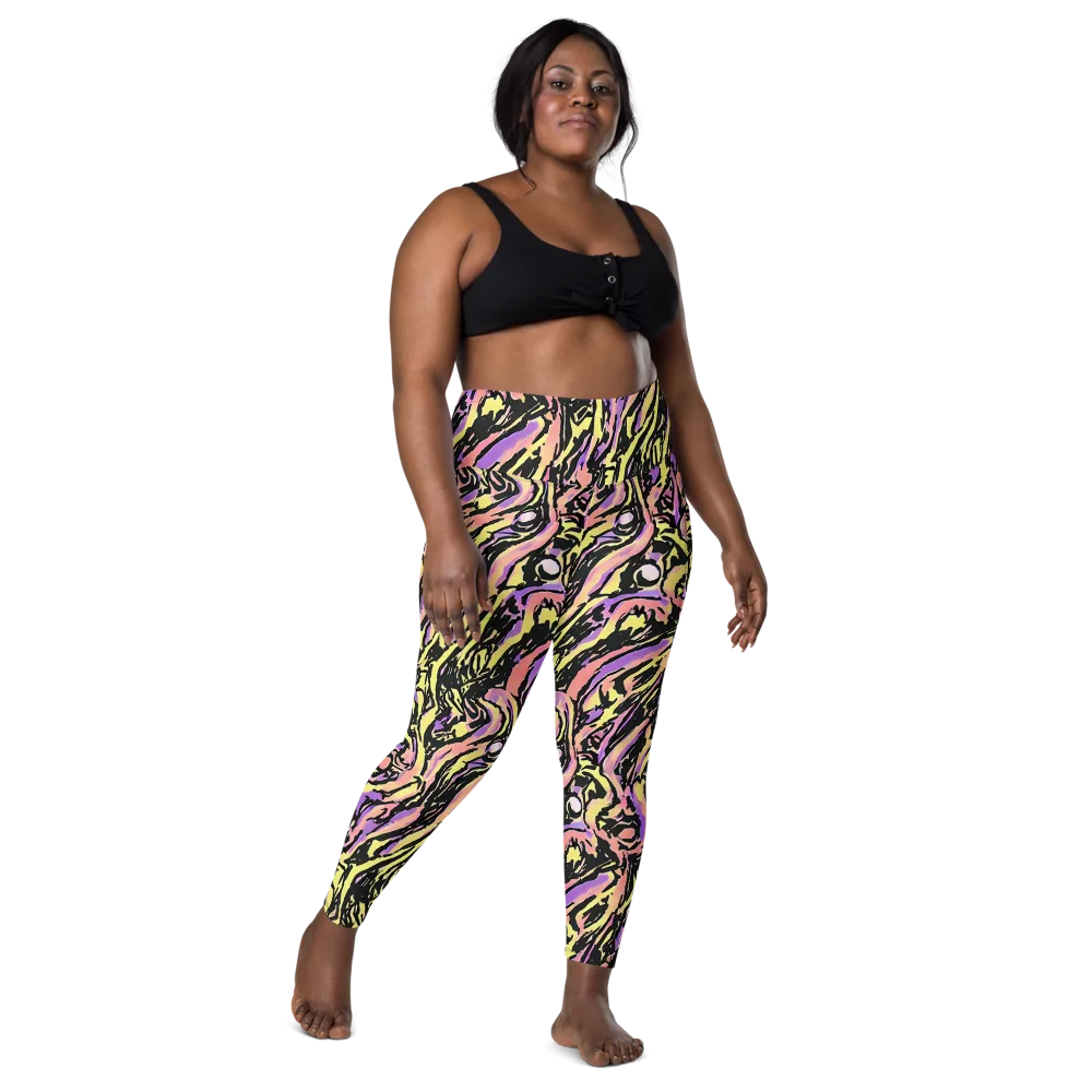 Pastel Riot on Leggings with Pockets — Front
