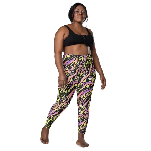 Pastel Riot on a Leggings with Pockets