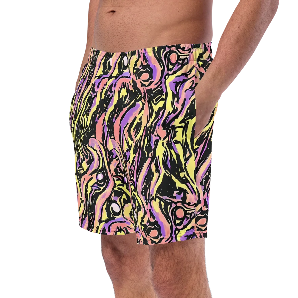 Pastel Riot on Swim Trunks — Left Front
