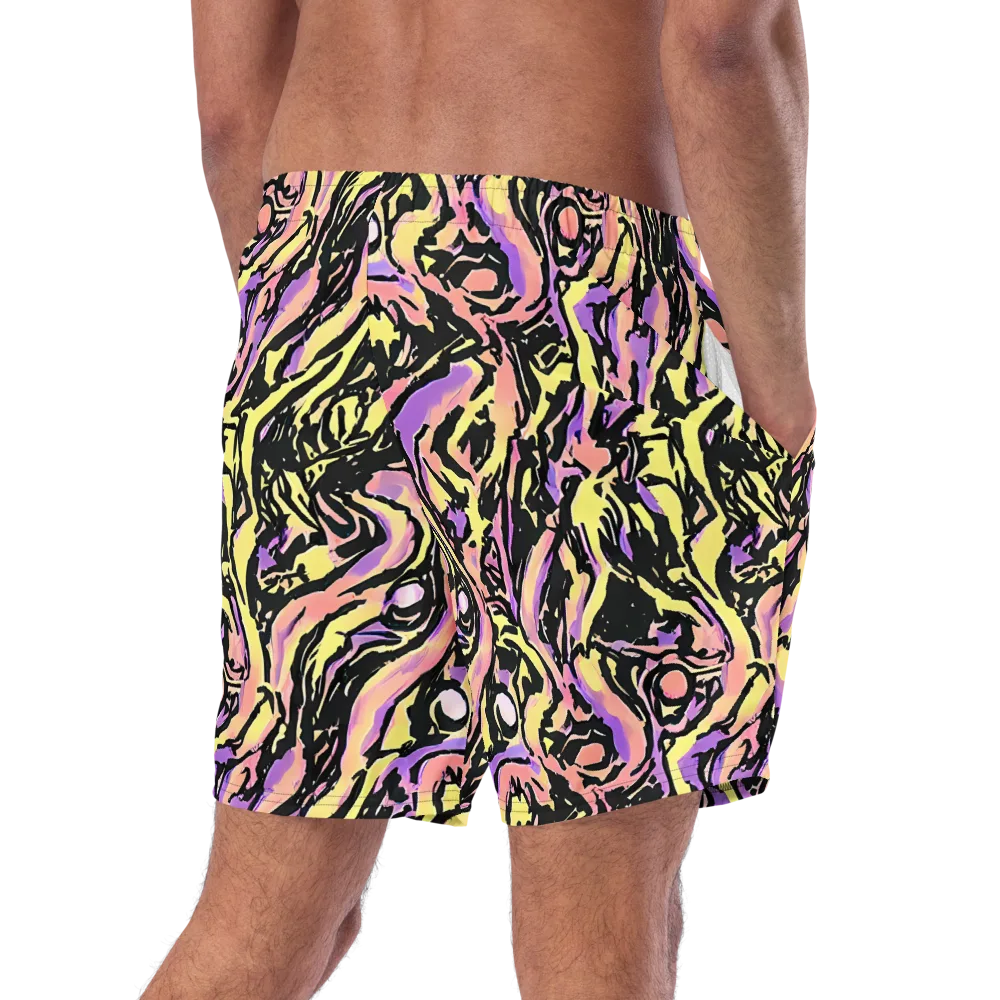 Pastel Riot on Swim Trunks — Right Back