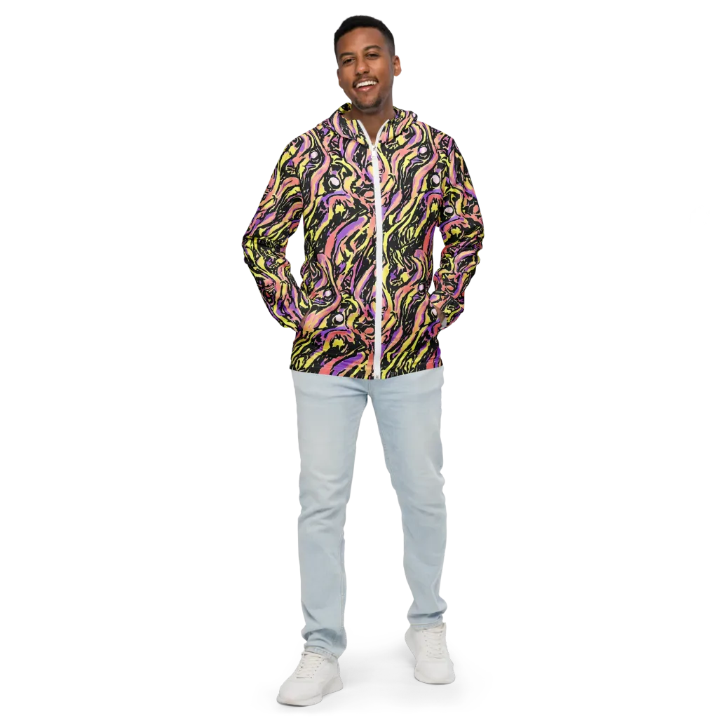 Pastel Riot on Men's Windbreaker — Front