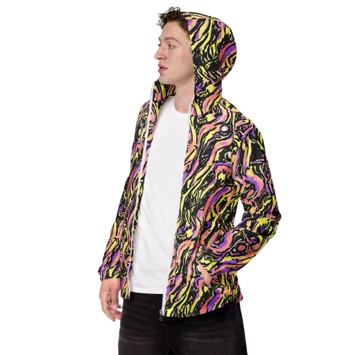 Pastel Riot on a Men's Windbreaker