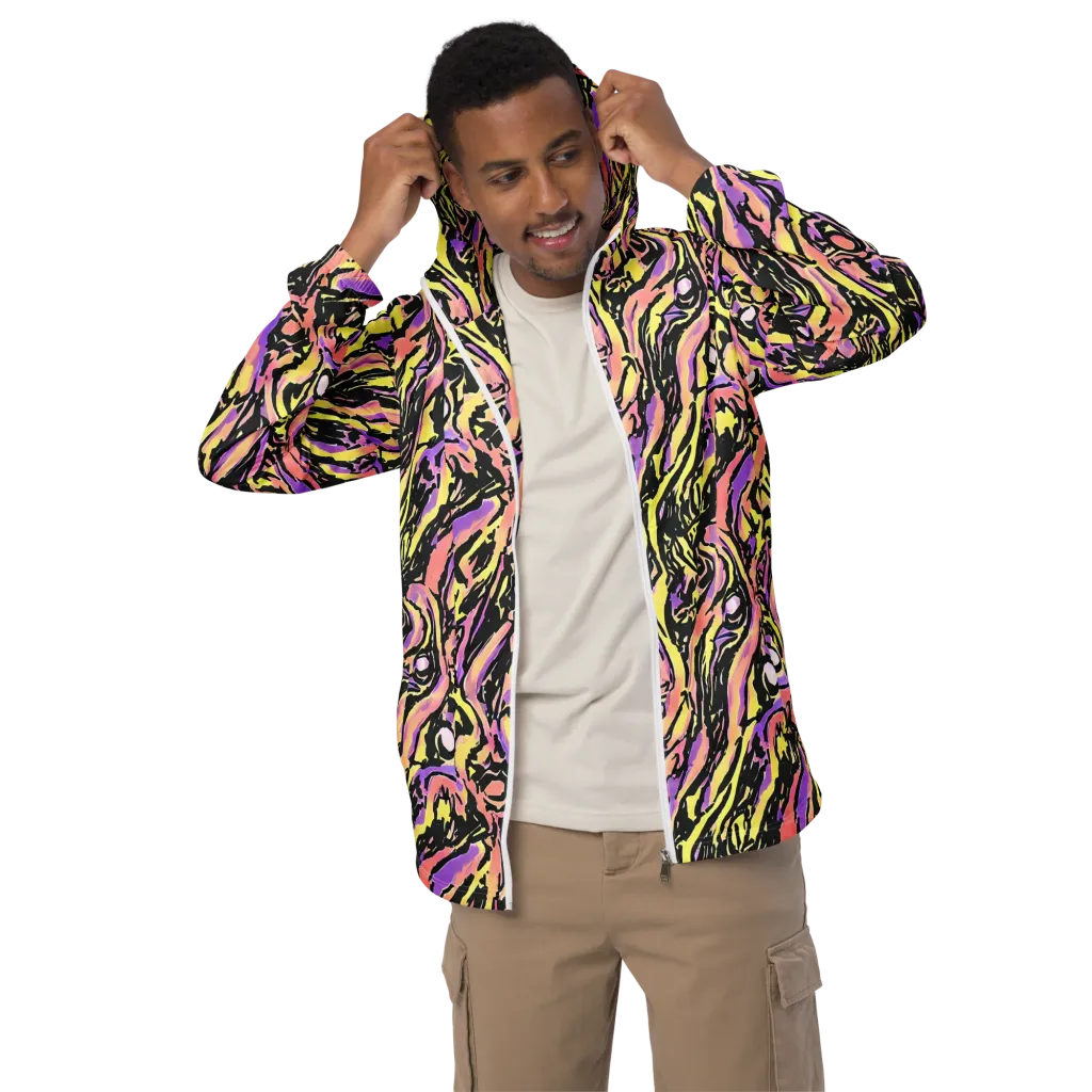 Pastel Riot on Men's Windbreaker — Front