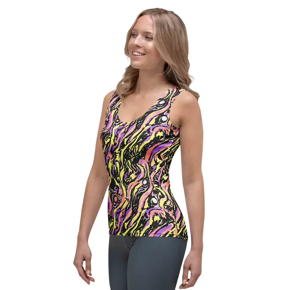Pastel Riot on Women's Tank Top — Left Front