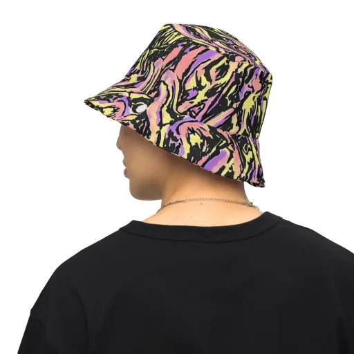 Pastel Riot on a Reversible Bucket Hat